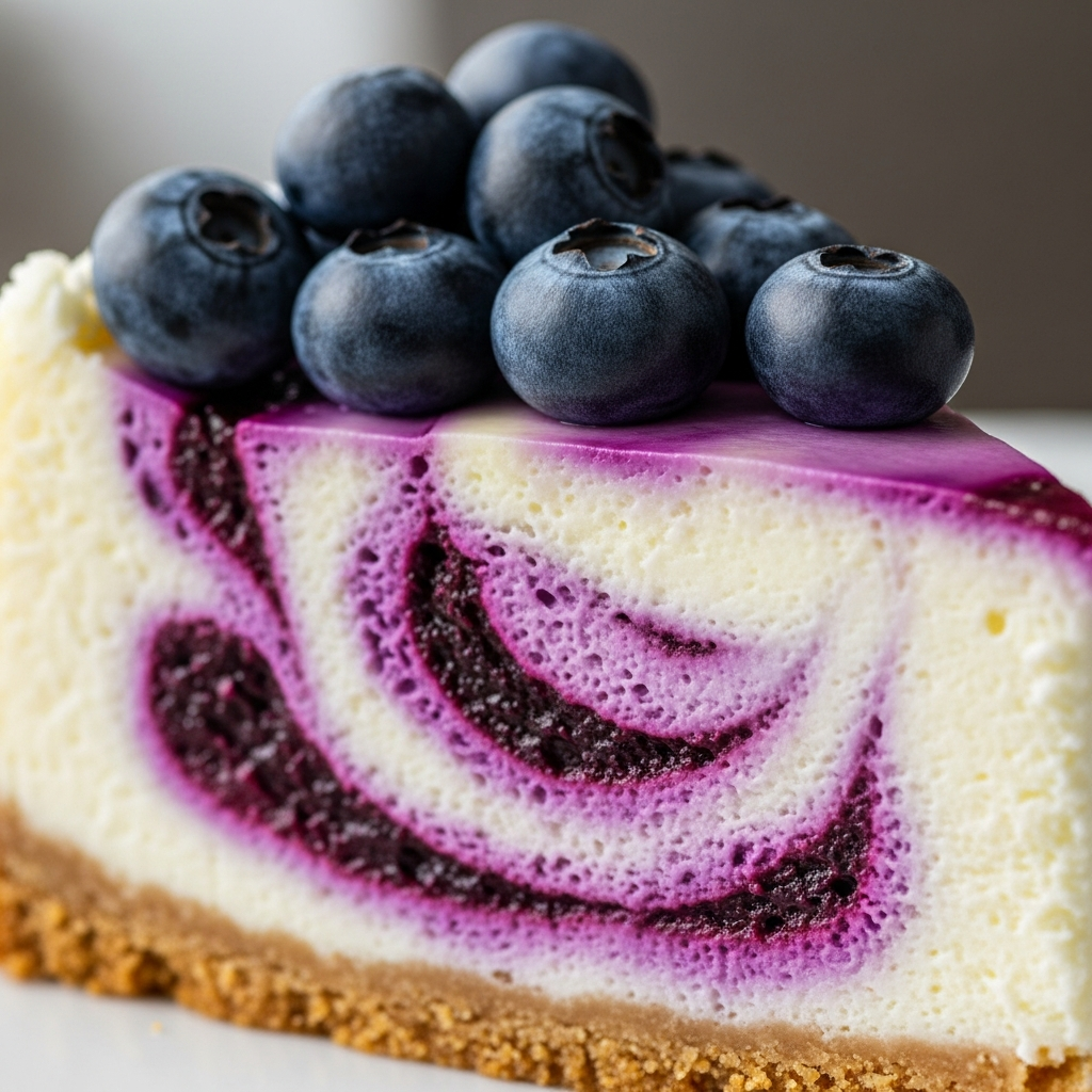 Blueberry Swirl Cheesecake