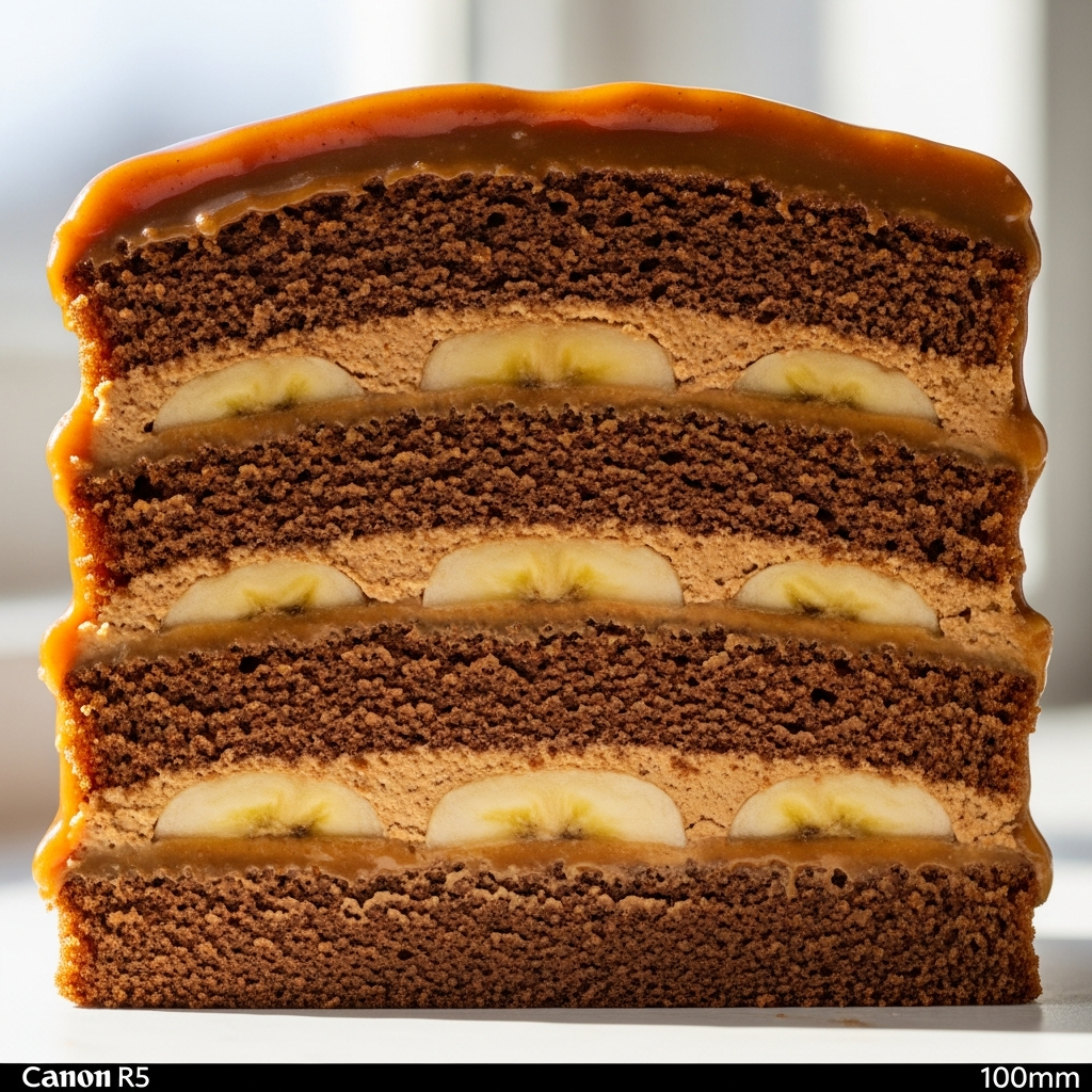 Caramel Banana Layer Cake
