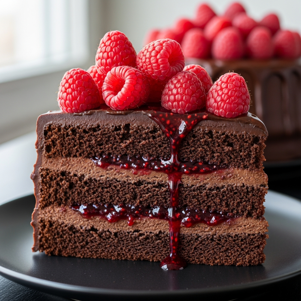 Chocolate Raspberry Layer Cake