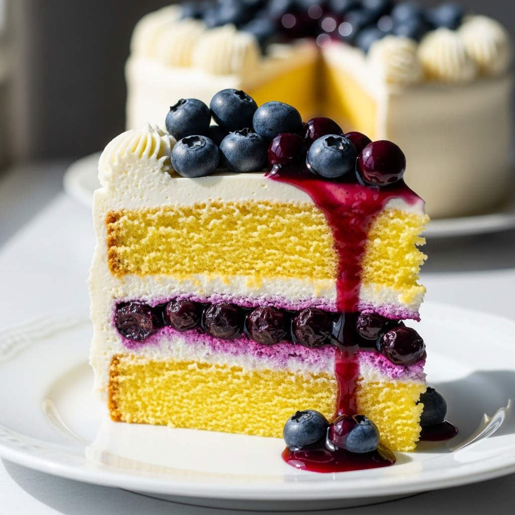 Lemon Blueberry Layer Cake