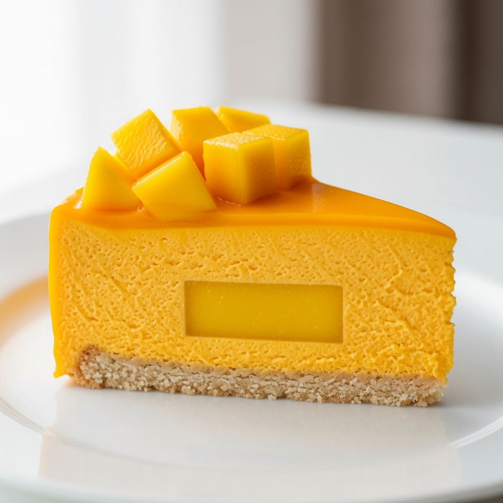 Mango Passion Fruit Mousse Cake