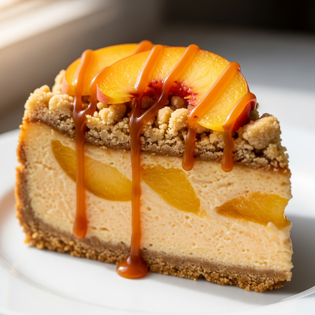 Peach Crumble Cheesecake