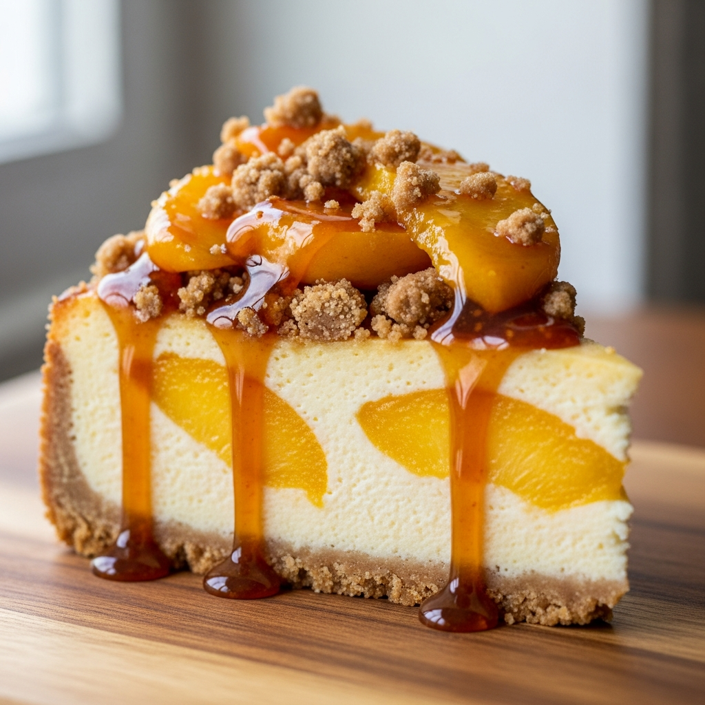 Peach Crumble Cheesecake