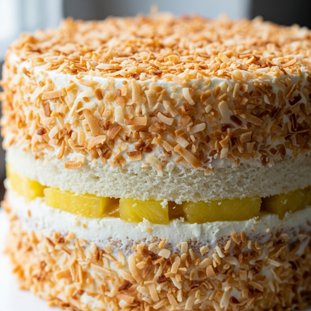 Pineapple Coconut Layer Cake