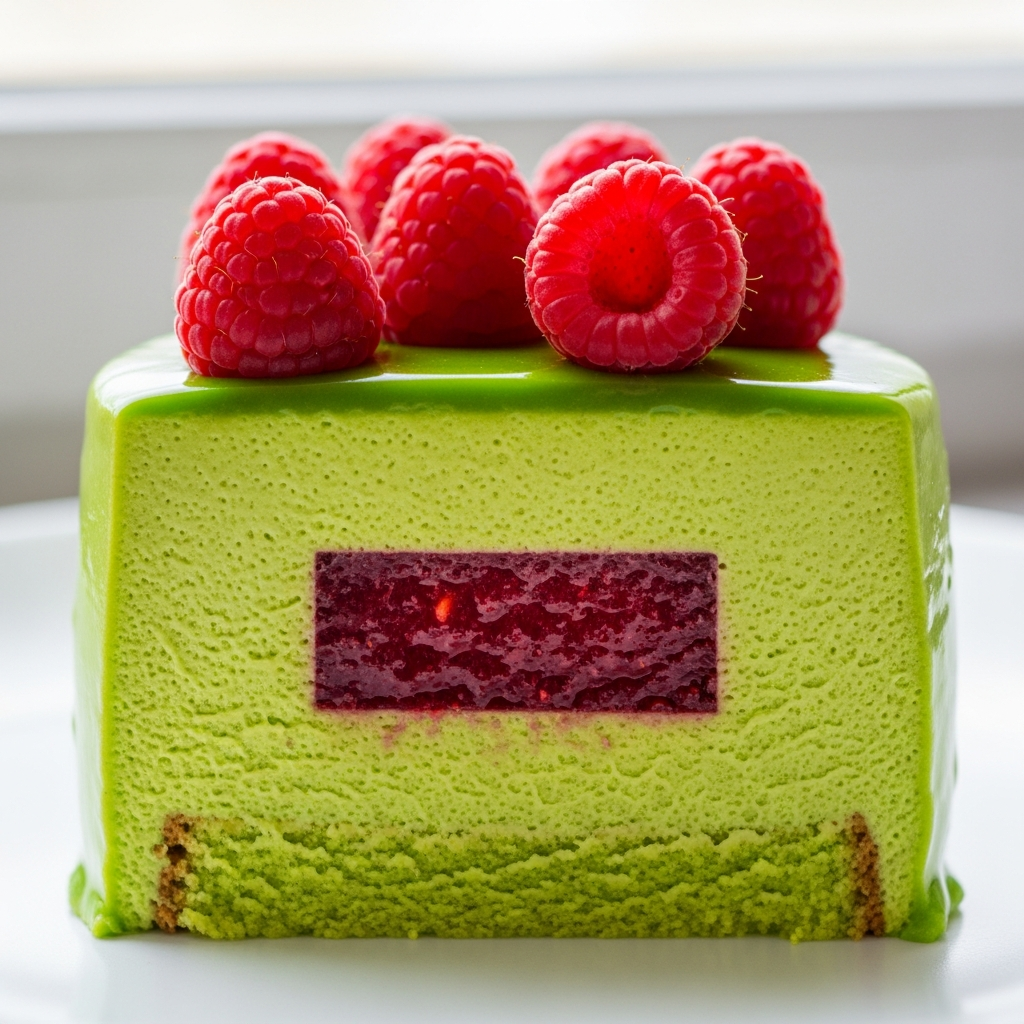 Pistachio & Raspberry Entremet