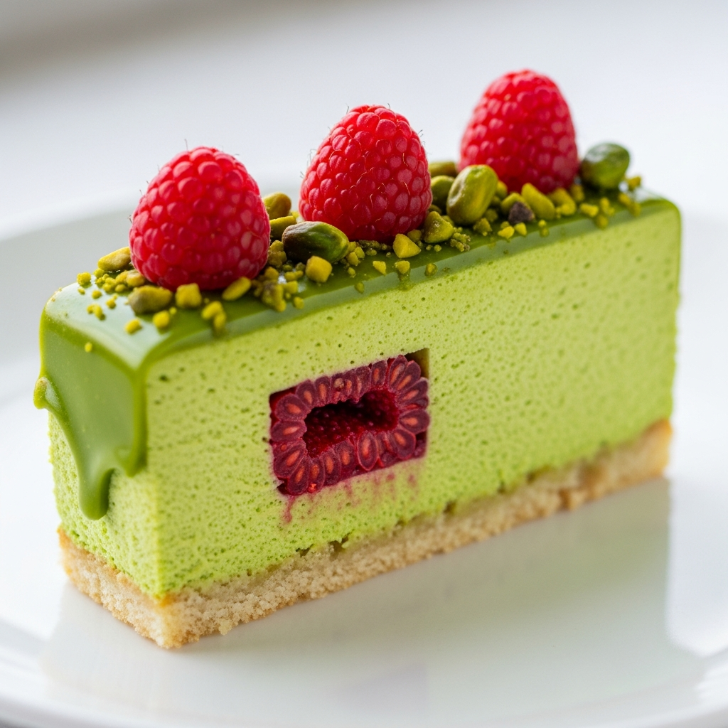 Pistachio & Raspberry Entremet