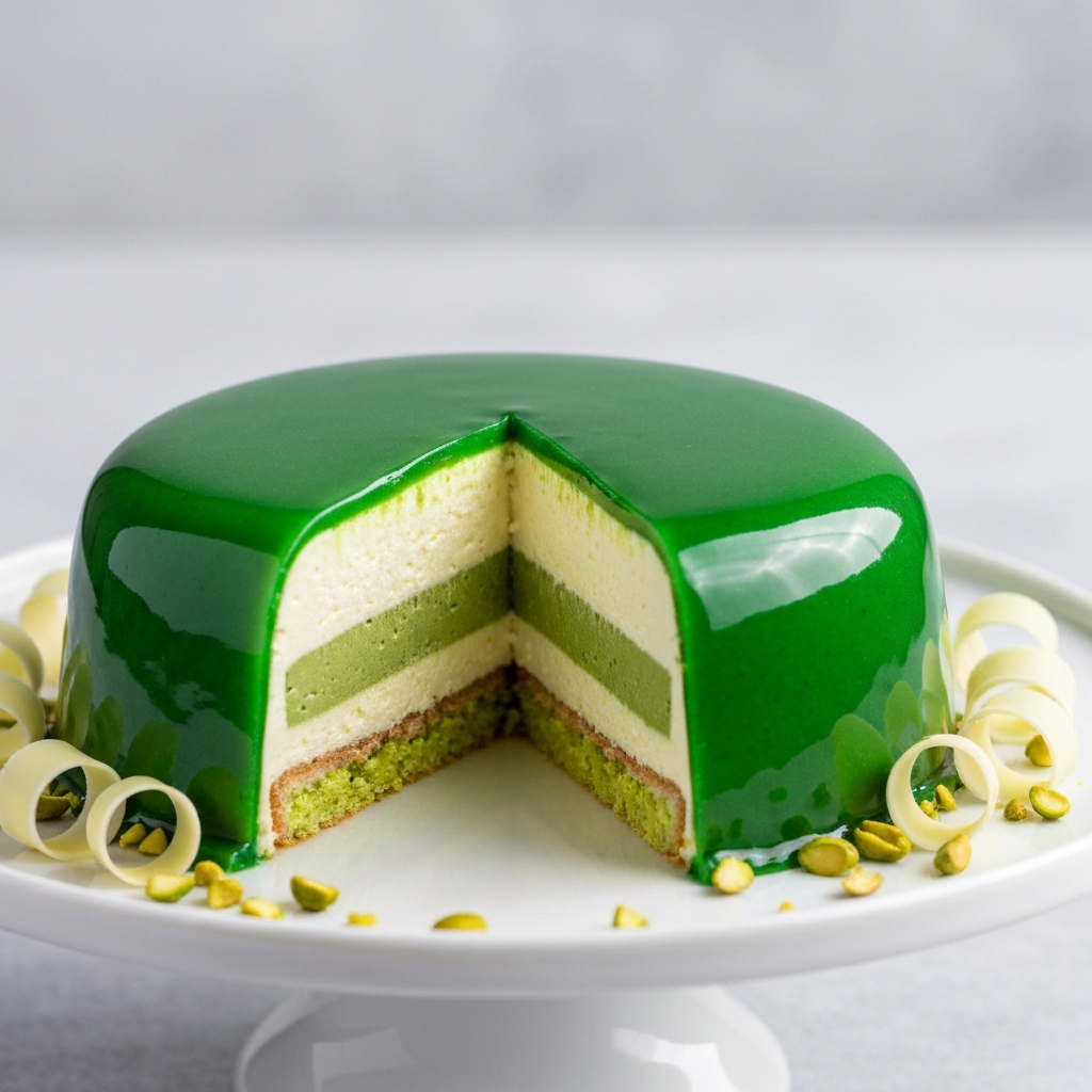 Pistachio White Chocolate Entremet