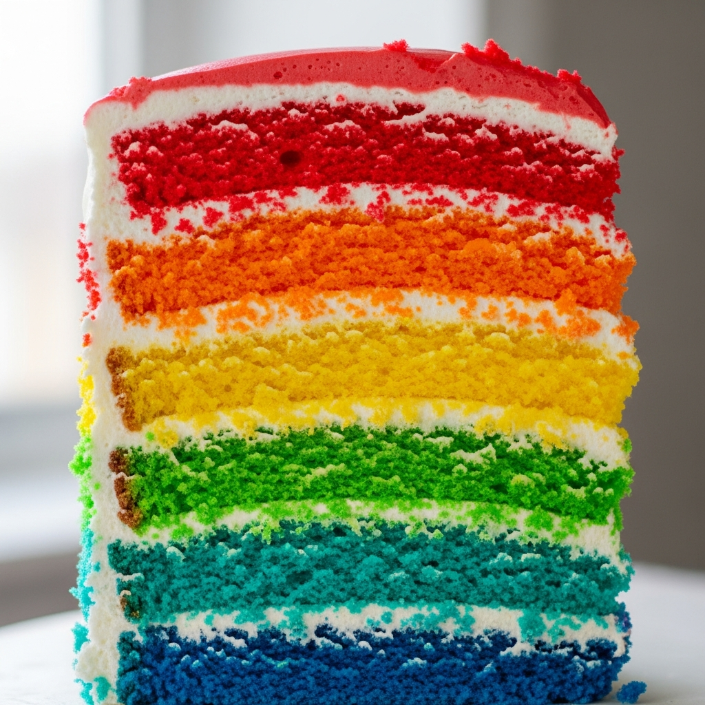 Rainbow Confetti Funfetti Layer Cake