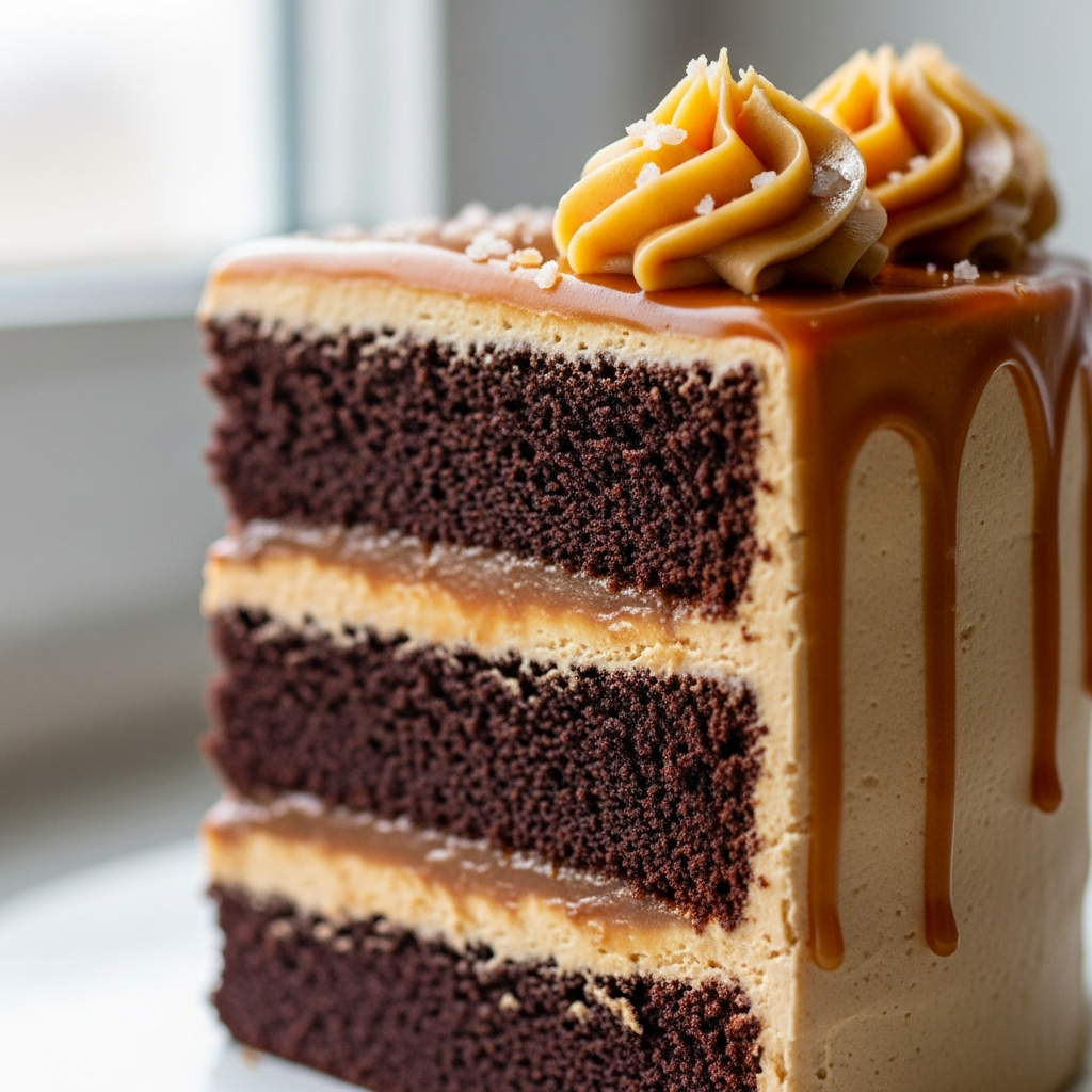 Salted Caramel Chocolate Layer Cake