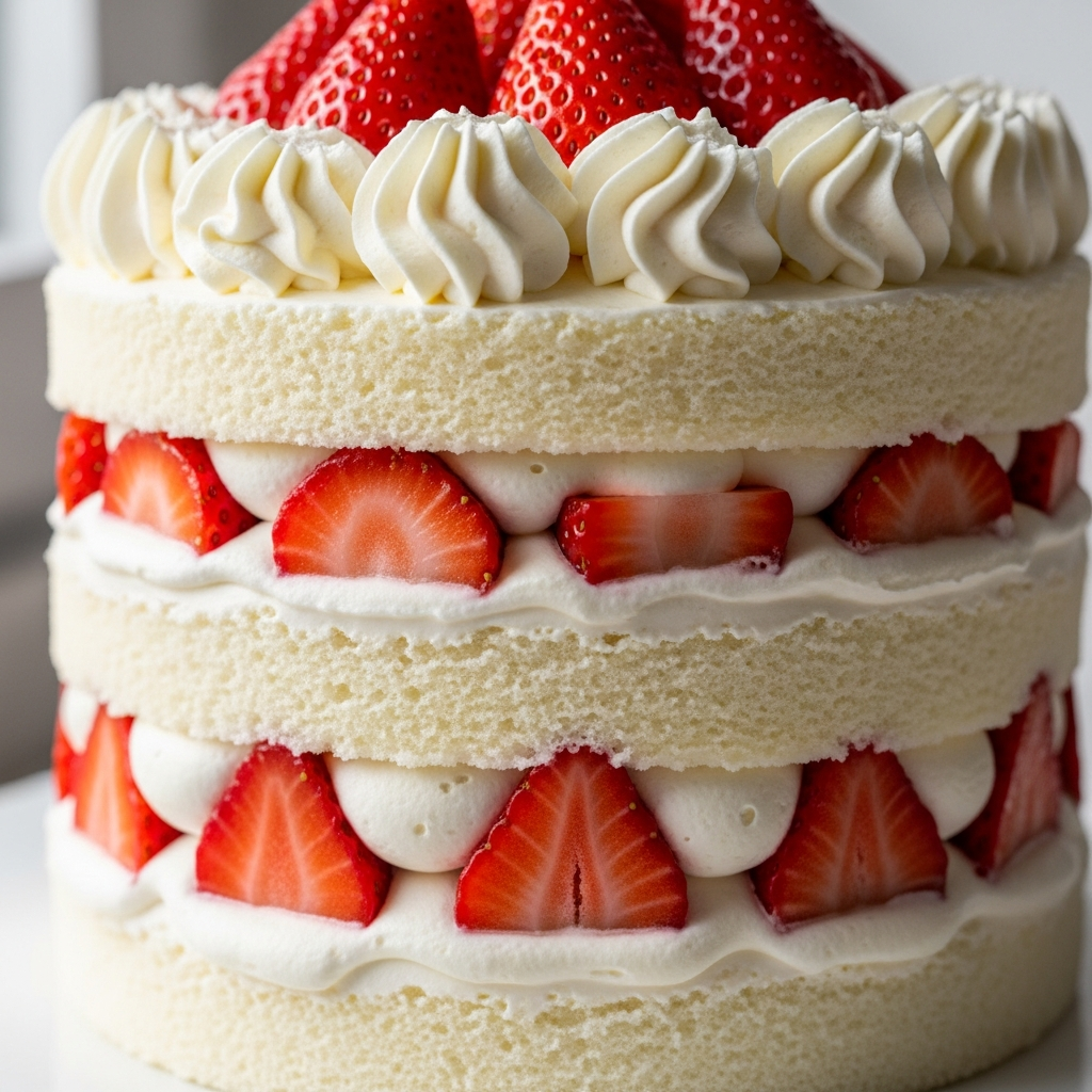 Classic Strawberry Shortcake Layer Cake