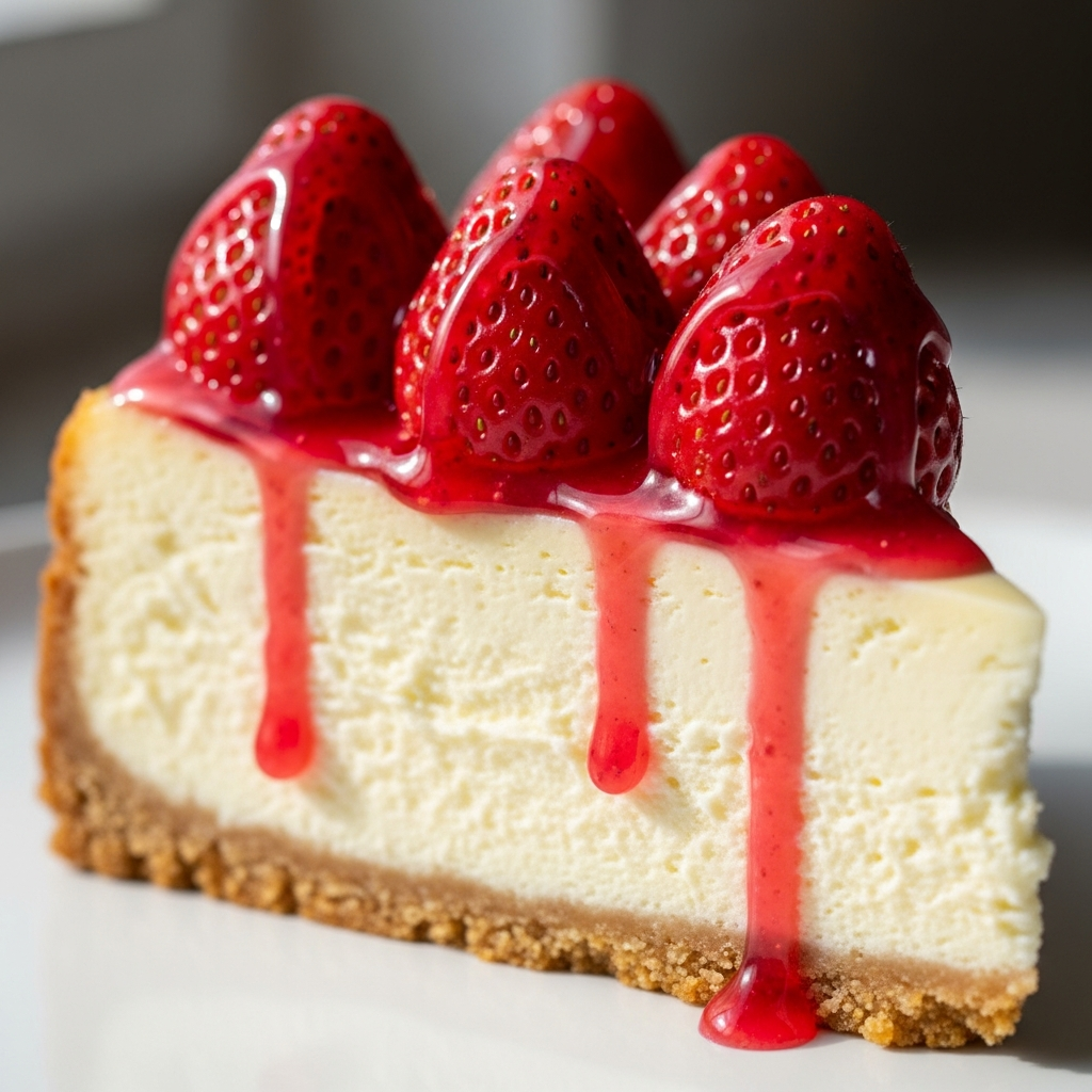 Strawberry Vanilla Bean Cheesecake