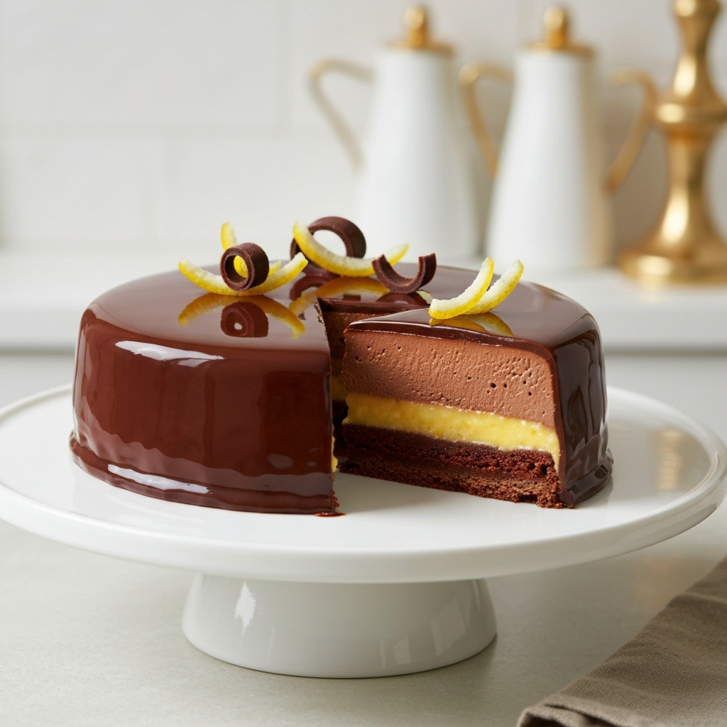 Yuzu Chocolate Entremet